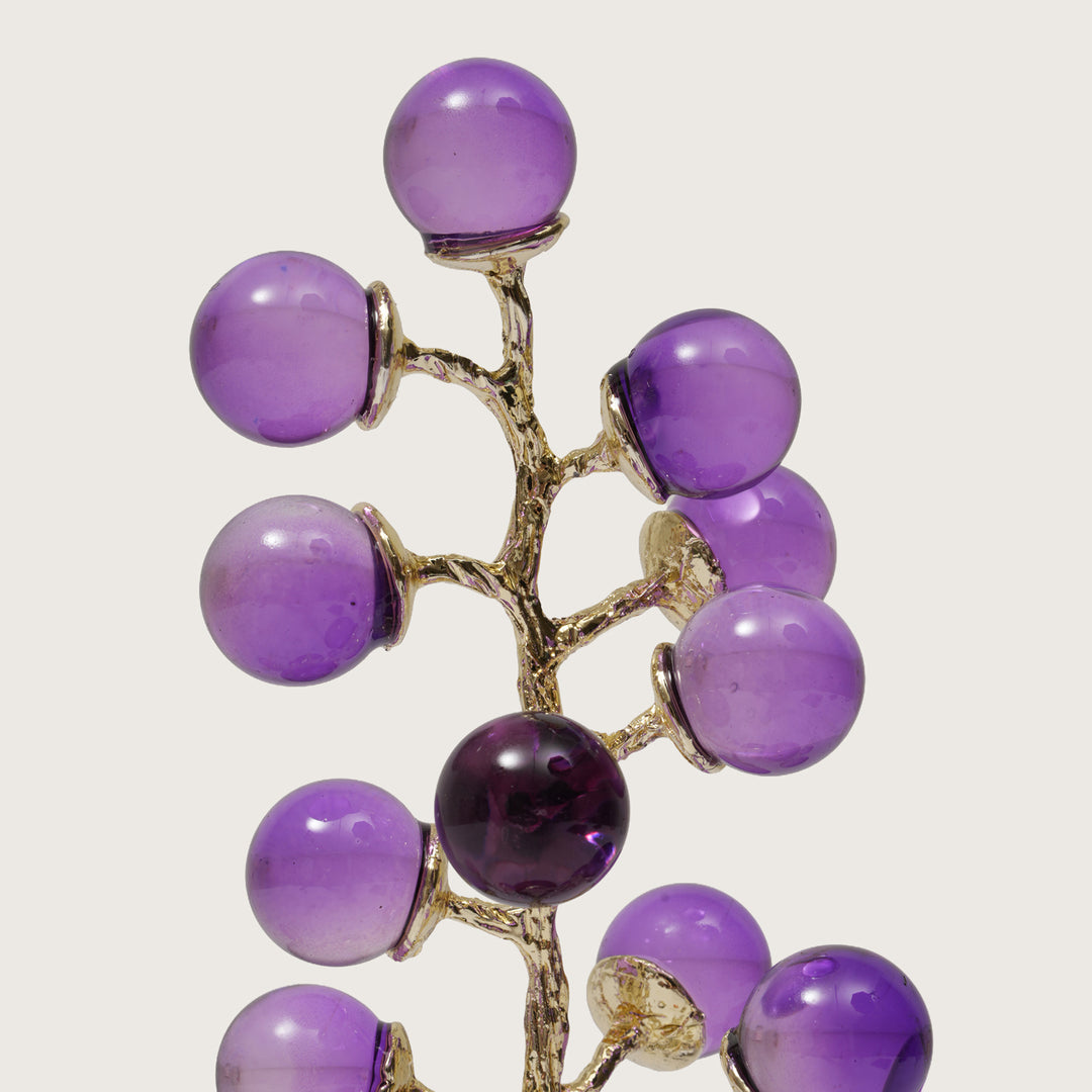 Purple Jeweled Grapevine Figurine Showpiece