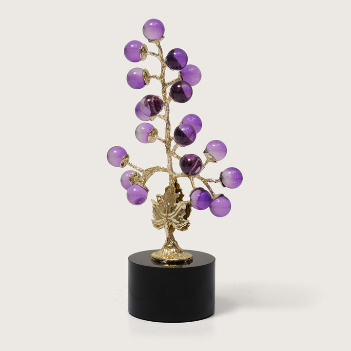 Purple Jeweled Grapevine Figurine Showpiece