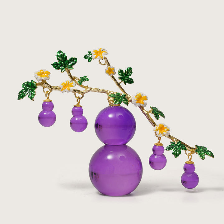 Enamel Flower Showpiece with Glass Drops