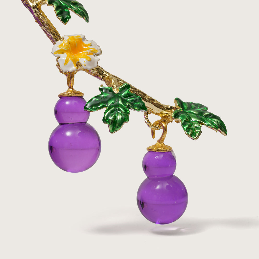 Enamel Flower Showpiece with Glass Drops
