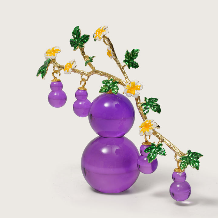Enamel Flower Showpiece with Glass Drops