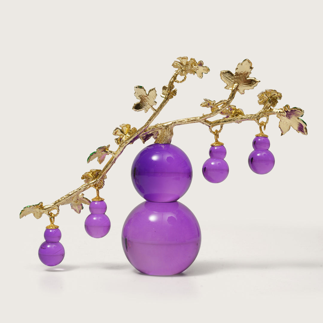 Enamel Flower Showpiece with Glass Drops