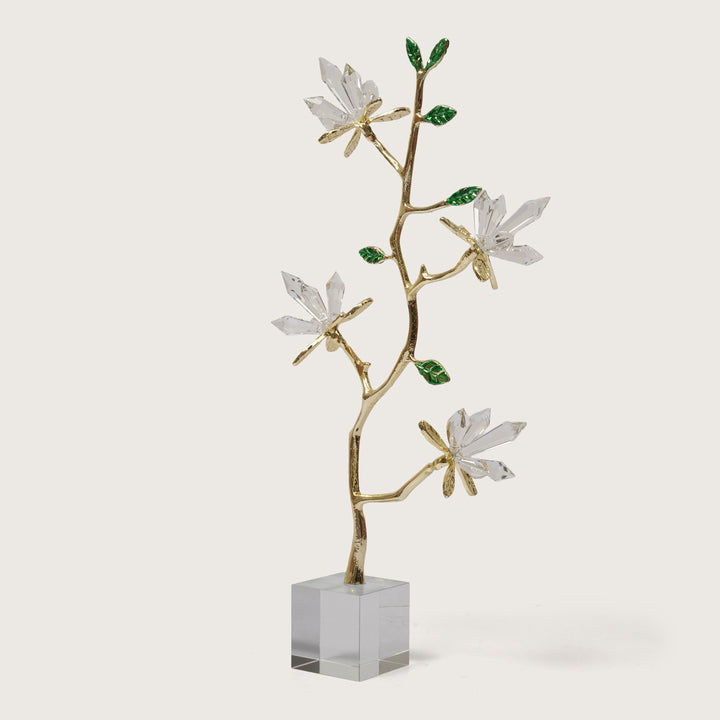 Exquisite Crystal floral Branch Sculpture