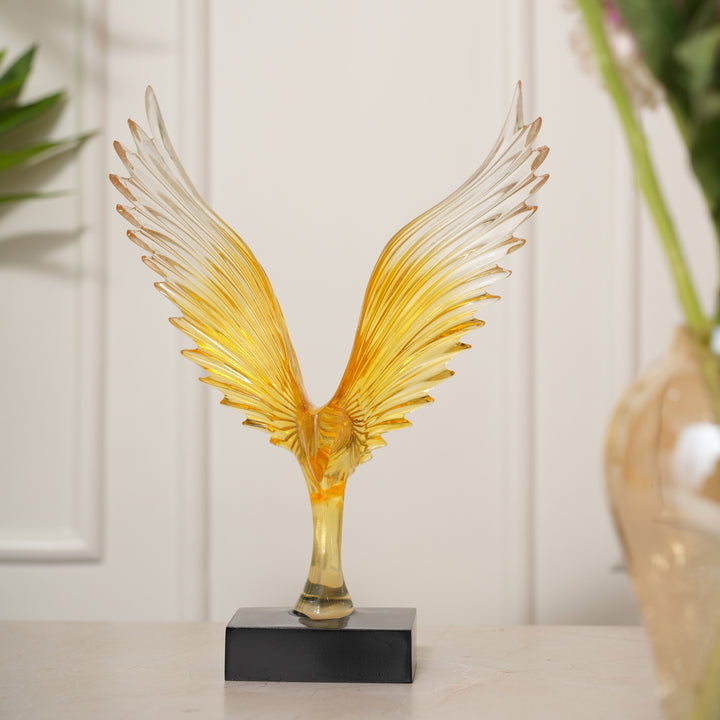 Mighty Eagle & Graceful Wings Showpiece - Orange