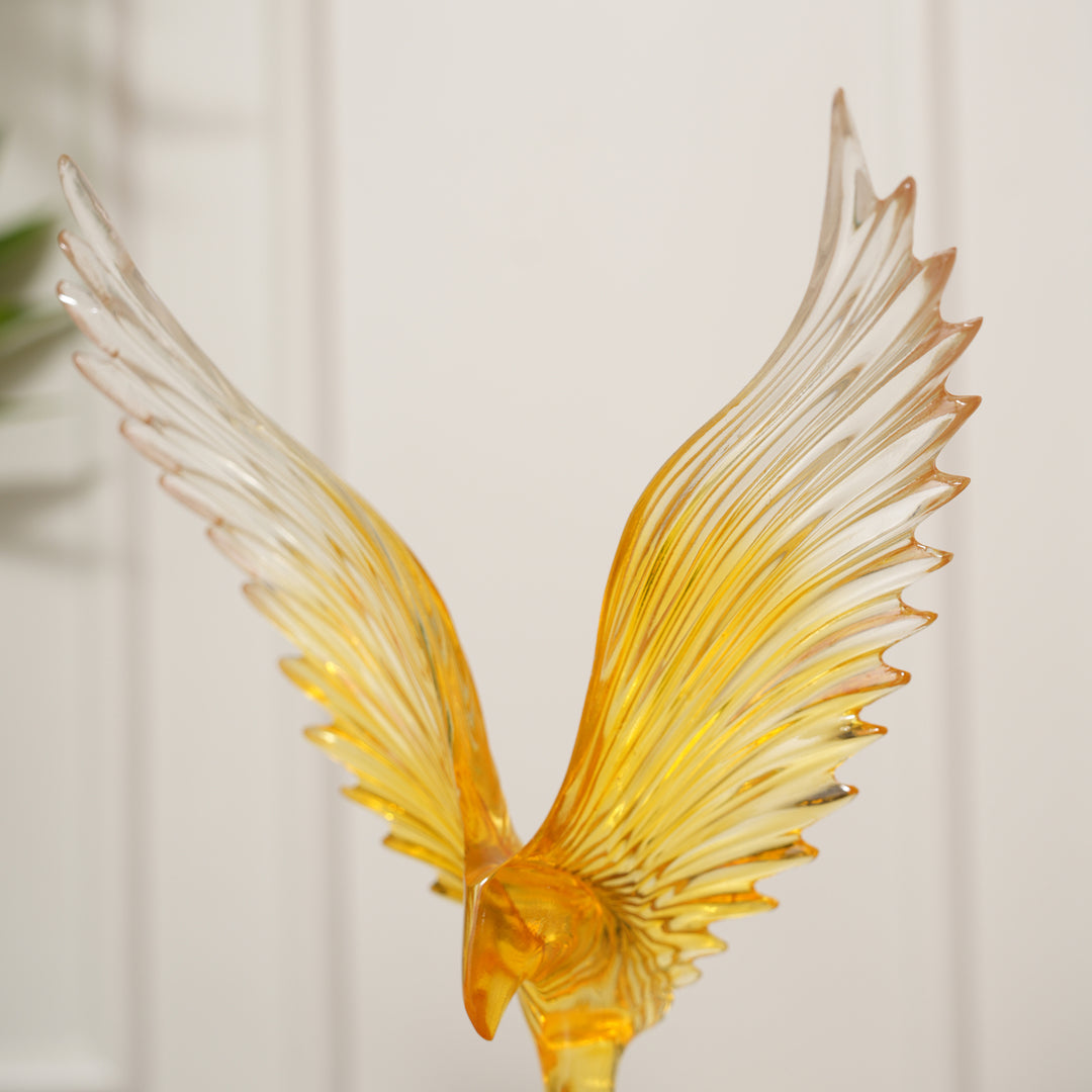 Mighty Eagle & Graceful Wings Showpiece - Orange