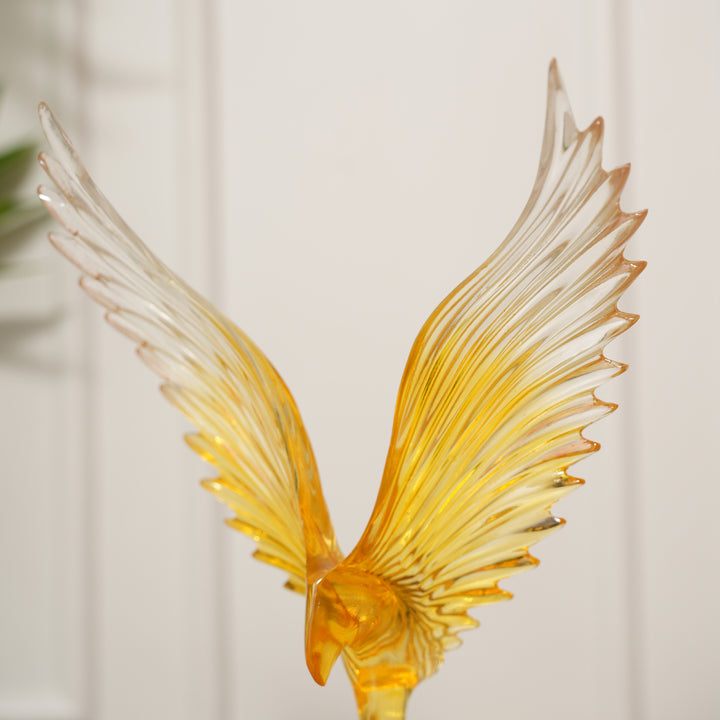 Mighty Eagle & Graceful Wings Showpiece - Orange