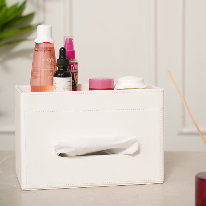 Tissue Box Stand - White