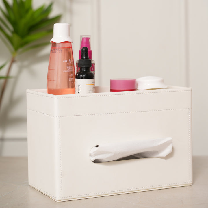 Tissue Box Stand - White