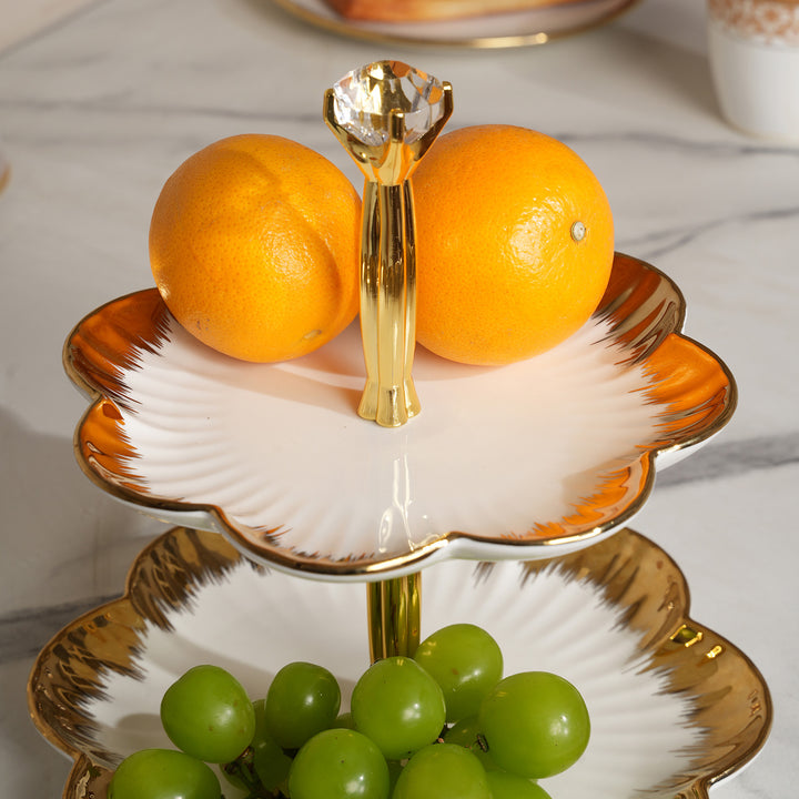 Gold Scalloped Cake & Dessert Stand