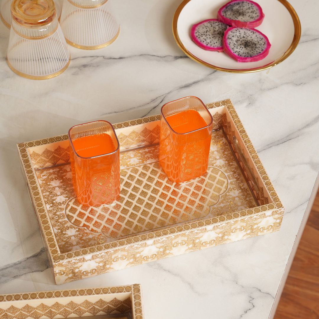 Traditional Lattice Nesting Serving Trays