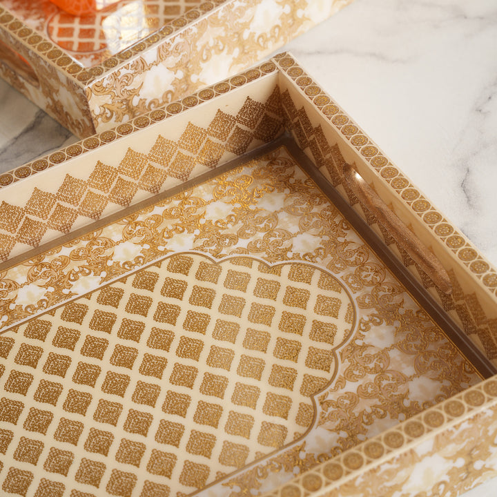 Traditional Lattice Nesting Serving Trays