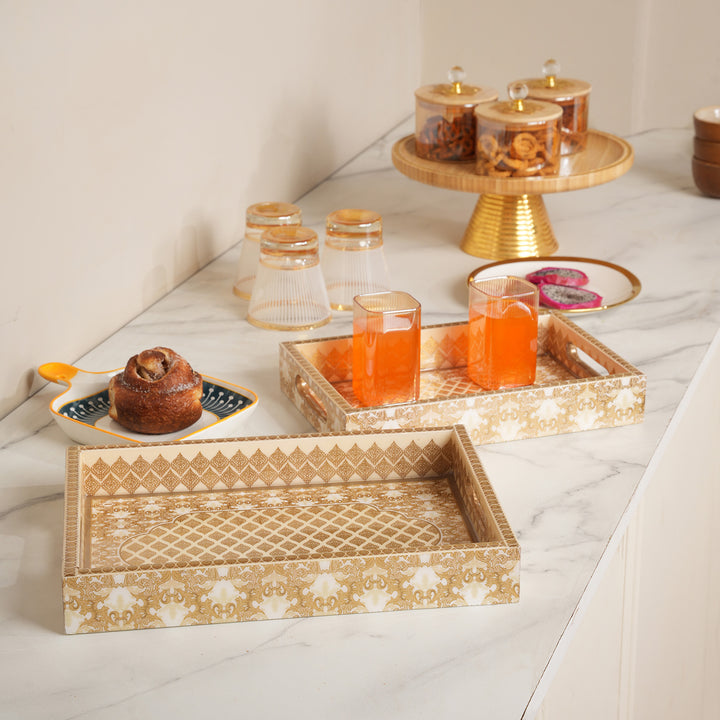 Traditional Lattice Nesting Serving Trays
