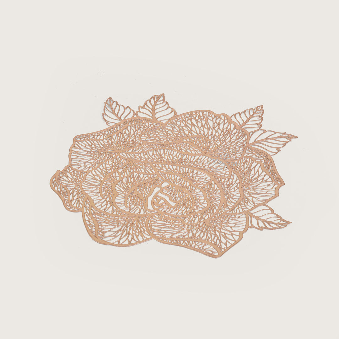 Rose-Shaped Decorative Table Placemat Rose Gold - Set of 6