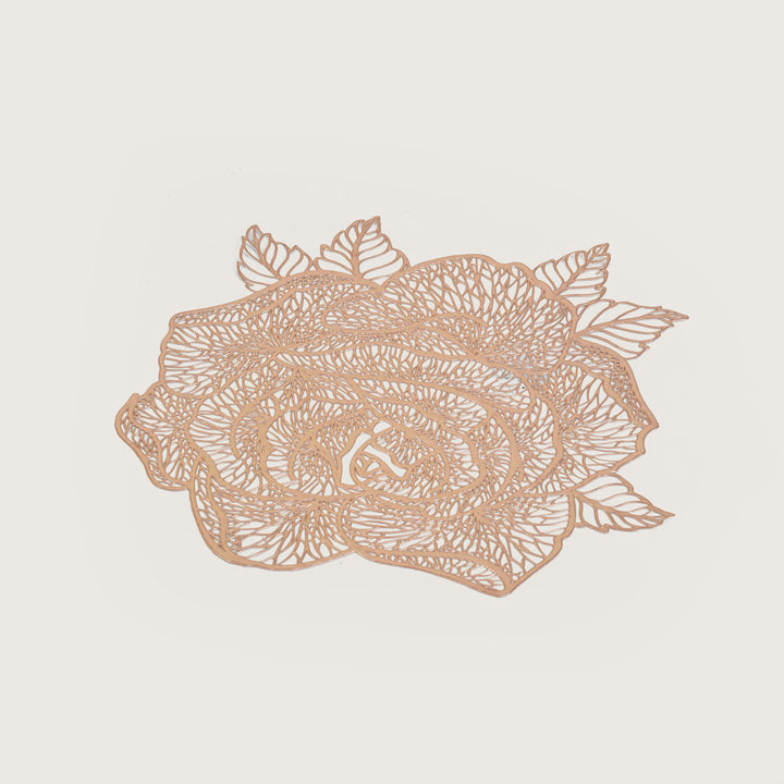 Rose-Shaped Decorative Table Placemat Rose Gold - Set of 6