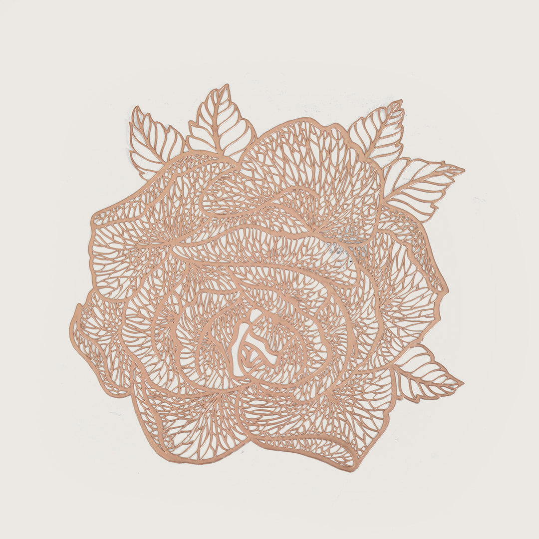 Rose-Shaped Decorative Table Placemat Rose Gold - Set of 6