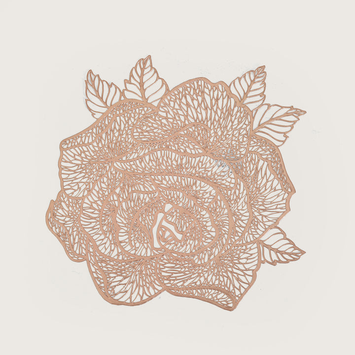Rose-Shaped Decorative Table Placemat Rose Gold - Set of 6