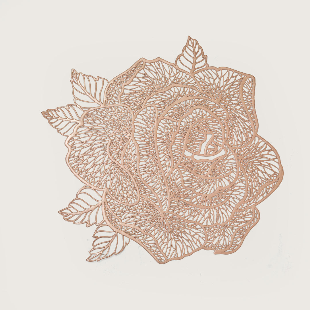 Rose-Shaped Decorative Table Placemat Rose Gold - Set of 6