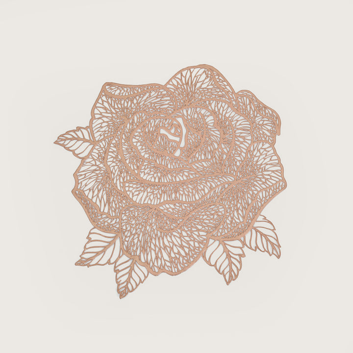 Rose-Shaped Decorative Table Placemat Rose Gold - Set of 6