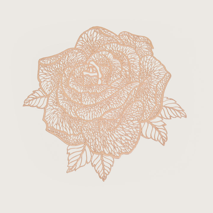Rose-Shaped Decorative Table Placemat Rose Gold - Set of 6