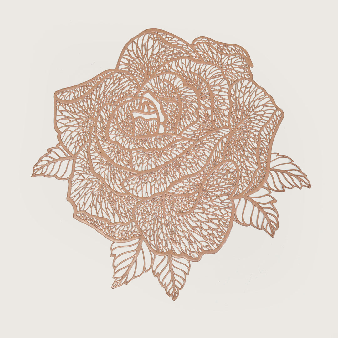 Rose-Shaped Decorative Table Placemat Rose Gold - Set of 6