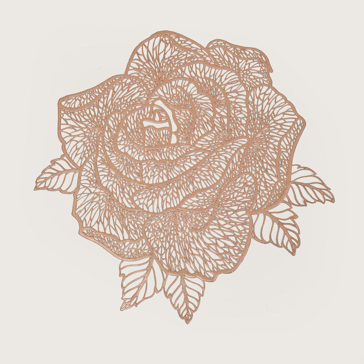 Rose-Shaped Decorative Table Placemat Rose Gold - Set of 6