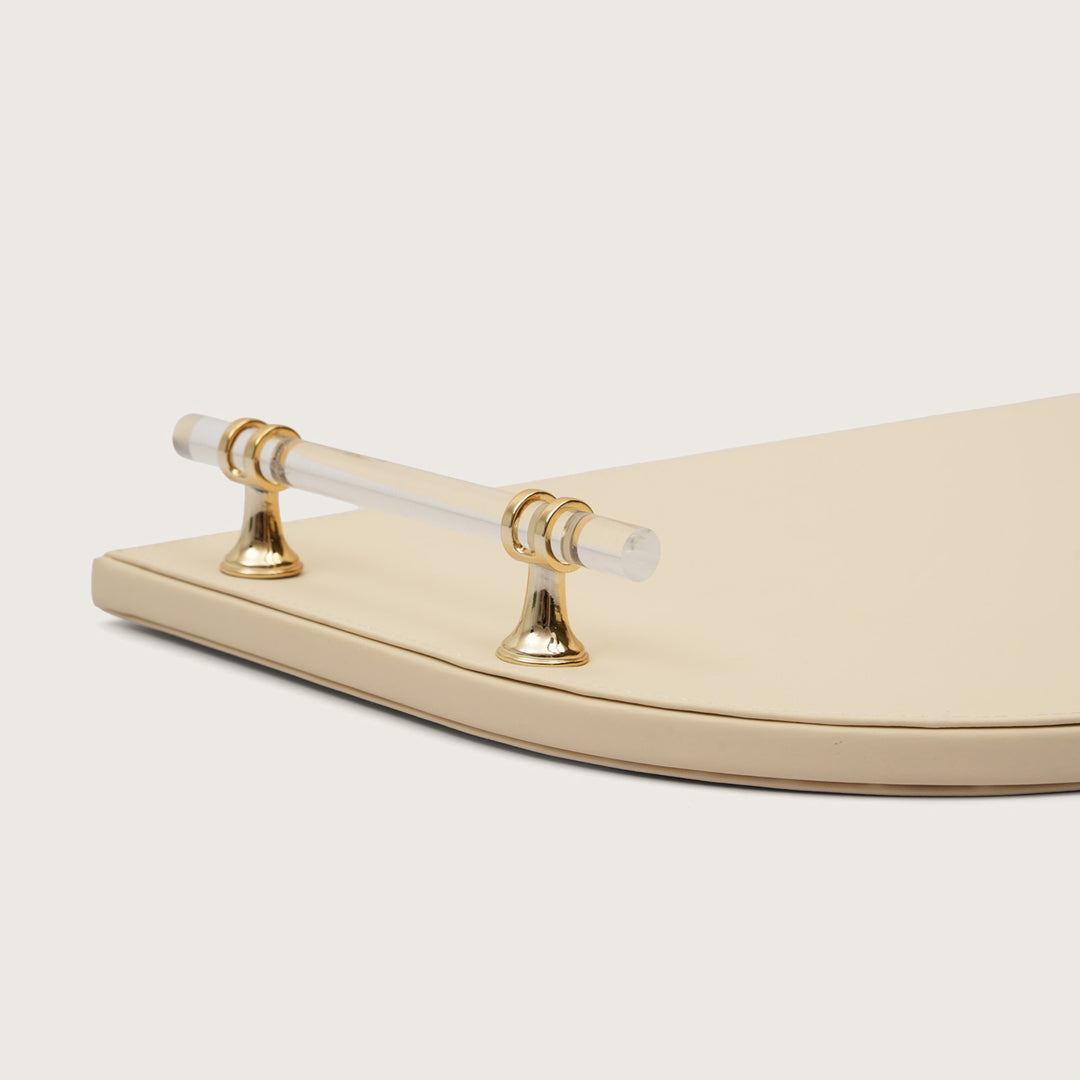 Golden Hour Archway Accent Tray with Clear Handles - Large