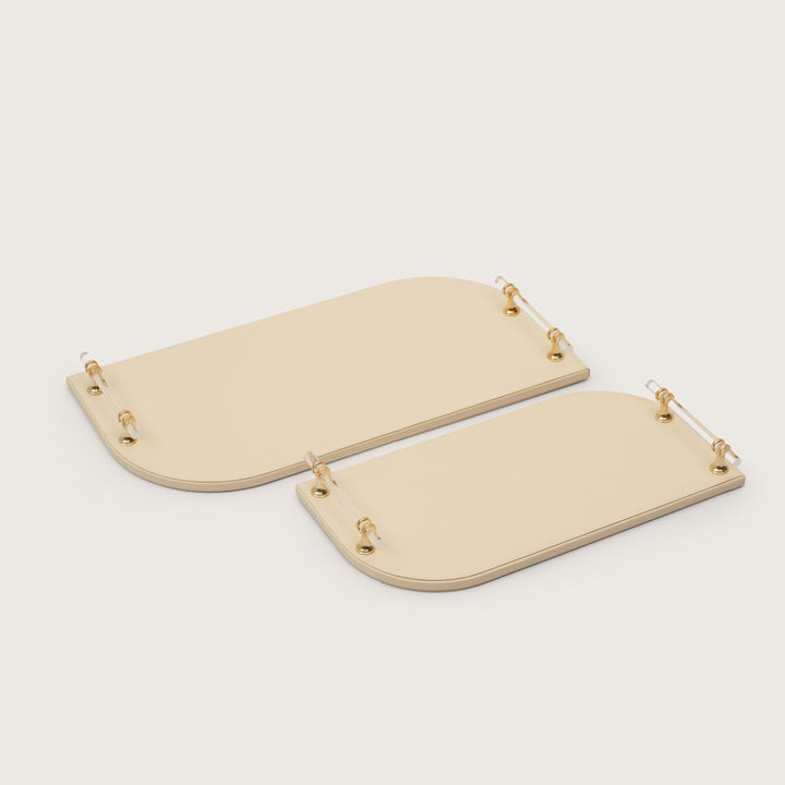 Golden Hour Archway Accent Tray with Clear Handles - Large