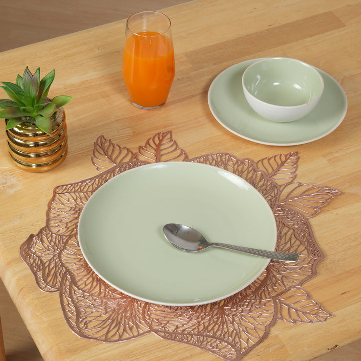 Rose-Shaped Decorative Table Placemat Rose Gold - Set of 6