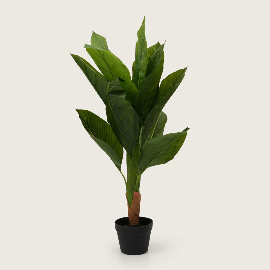 Vertical Botanical Accent in  Tapered Base — Lush Greenery with Vibrant Floral Peaks