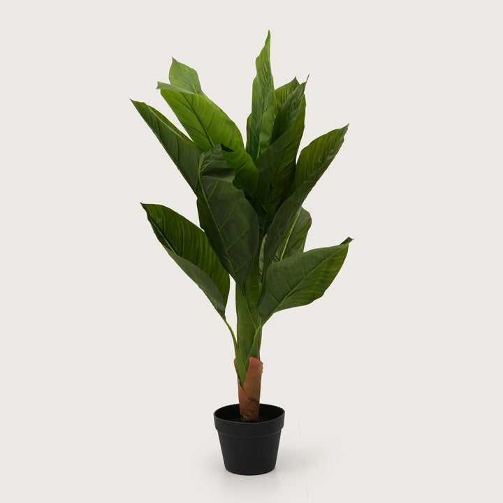 Vertical Botanical Accent in  Tapered Base — Lush Greenery with Vibrant Floral Peaks