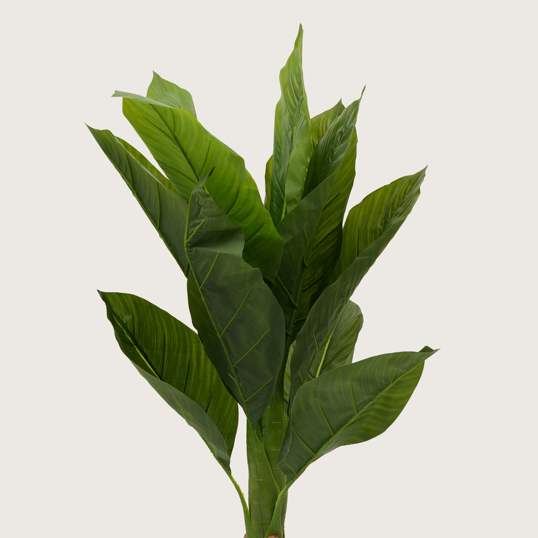 Vertical Botanical Accent in  Tapered Base — Lush Greenery with Vibrant Floral Peaks