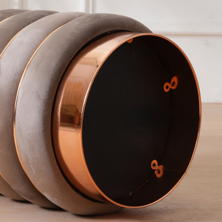 Terra Roza Round Ottoman Footstool|Pouffe - Taupe