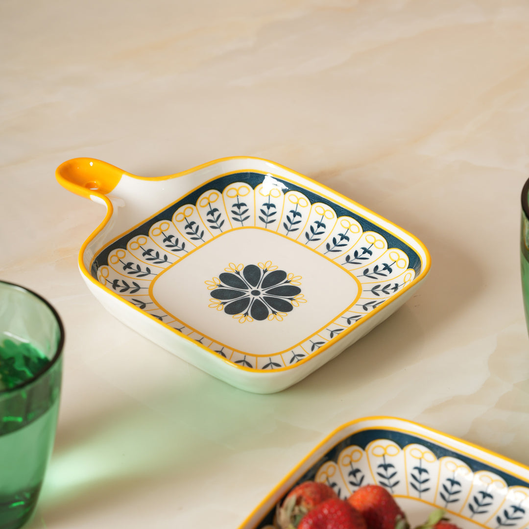 Mediterranean Motif Mini Square Platter