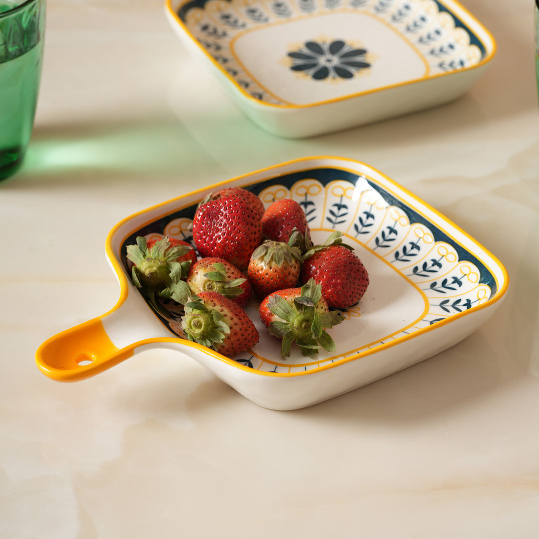 Mediterranean Motif Mini Square Platter