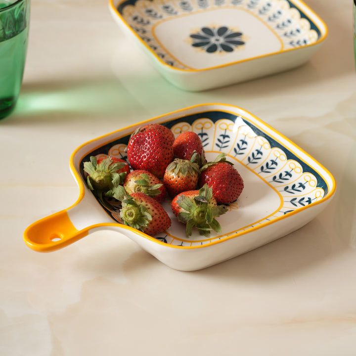 Mediterranean Motif Mini Square Platter
