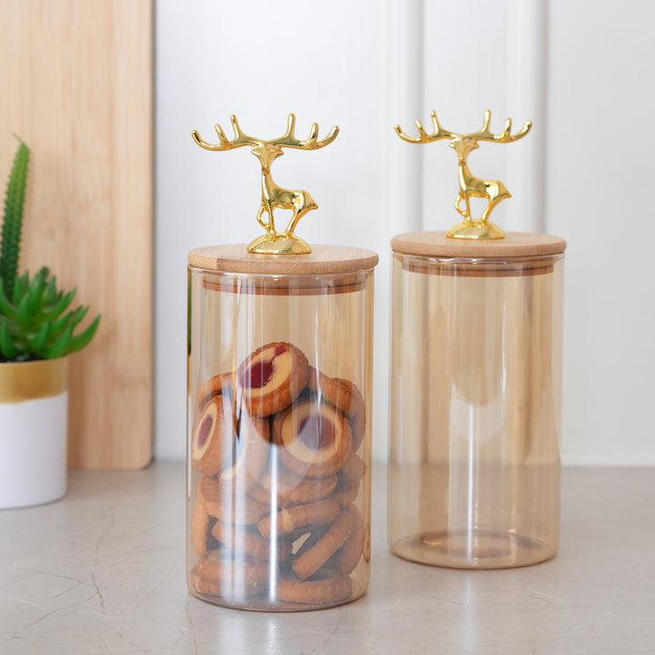 Glass Jar Storage Containers 750ML - Set of 2 | Airtight