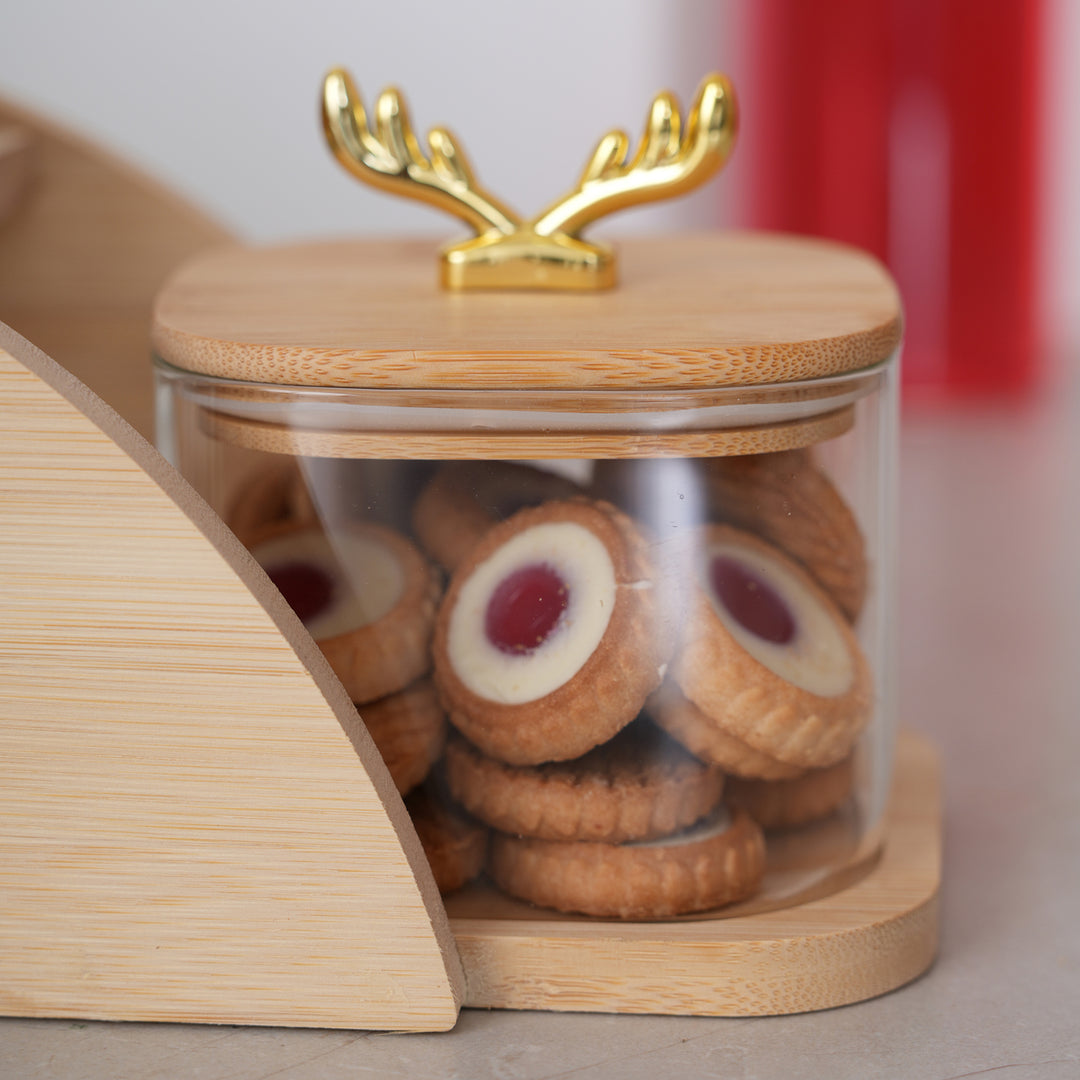 Jar Storage Containers 500ML with Bridge Tray Set of 4 | Airtight