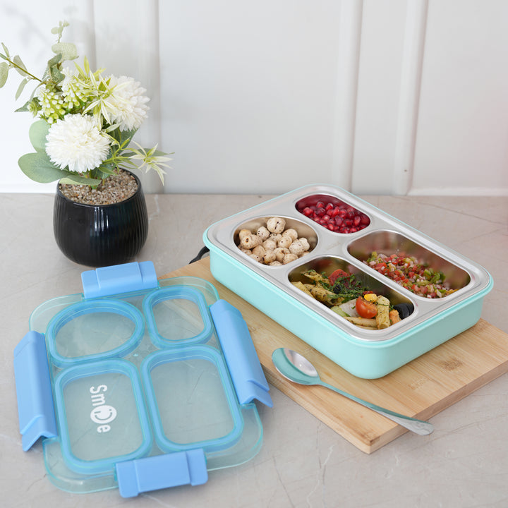 Airtight Square Lunch Box 27x20 CM - Blue