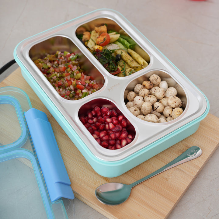 Airtight Square Lunch Box 27x20 CM - Blue