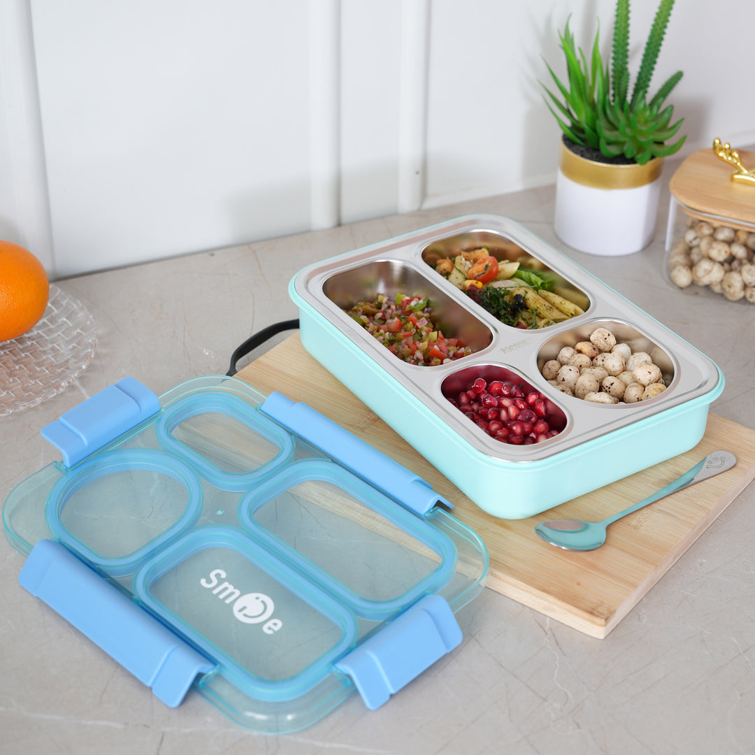 Airtight Square Lunch Box 27x20 CM - Blue