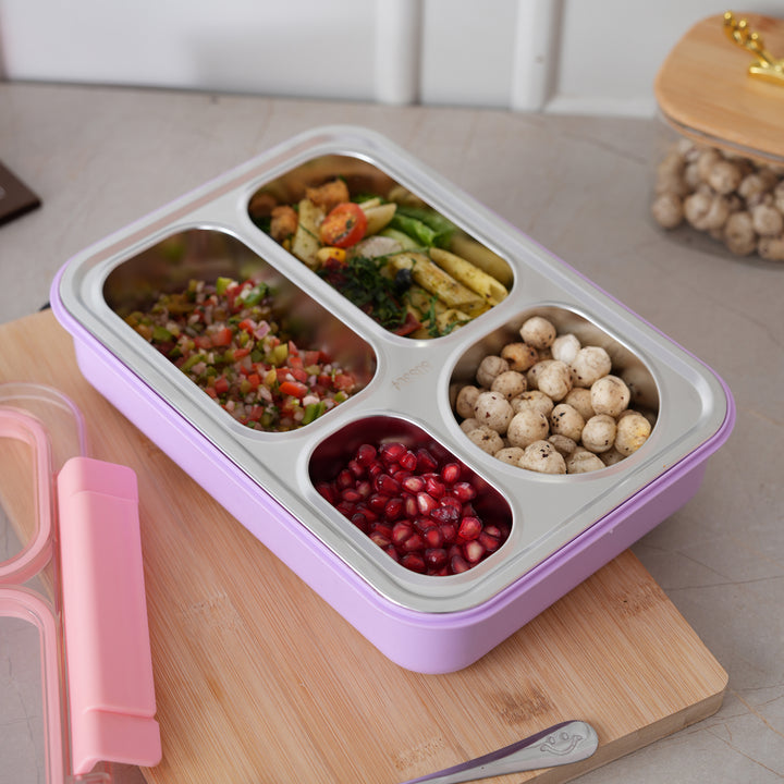 Airtight Square Lunch Box 27x20 CM - Pink