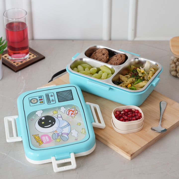 Airtight Square Lunch Box 23X19 CM - Blue