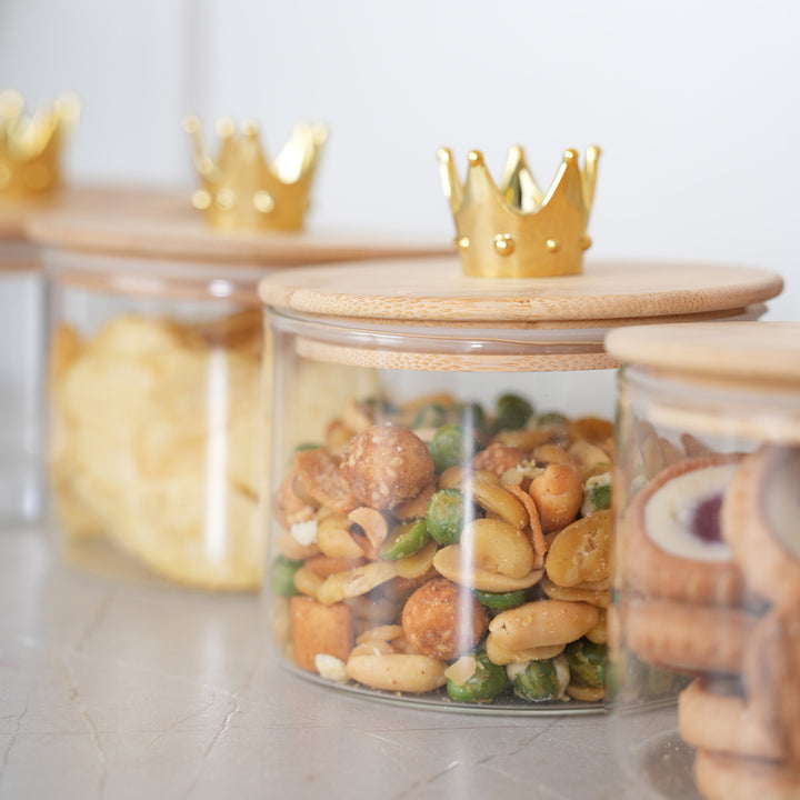Glass Jar Storage Containers 500ML with Bamboo Tray | Airtight