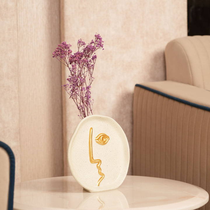 Modern Minimalist Faceline Showpiece & Vase