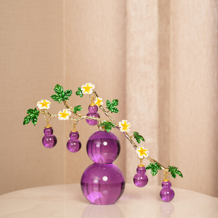 Enamel Flower Showpiece with Glass Drops