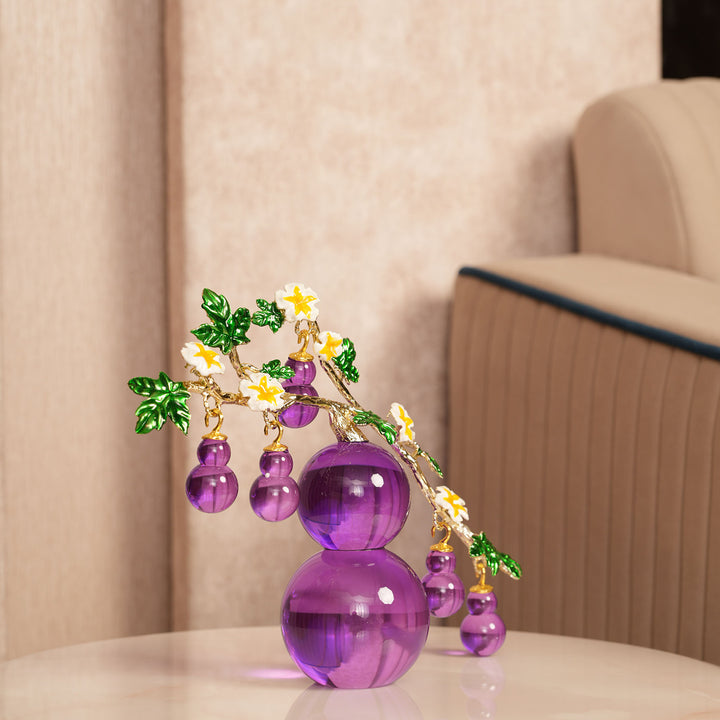 Enamel Flower Showpiece with Glass Drops