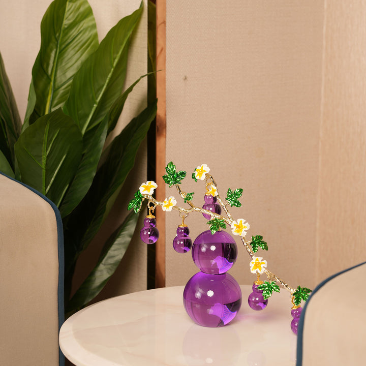 Enamel Flower Showpiece with Glass Drops