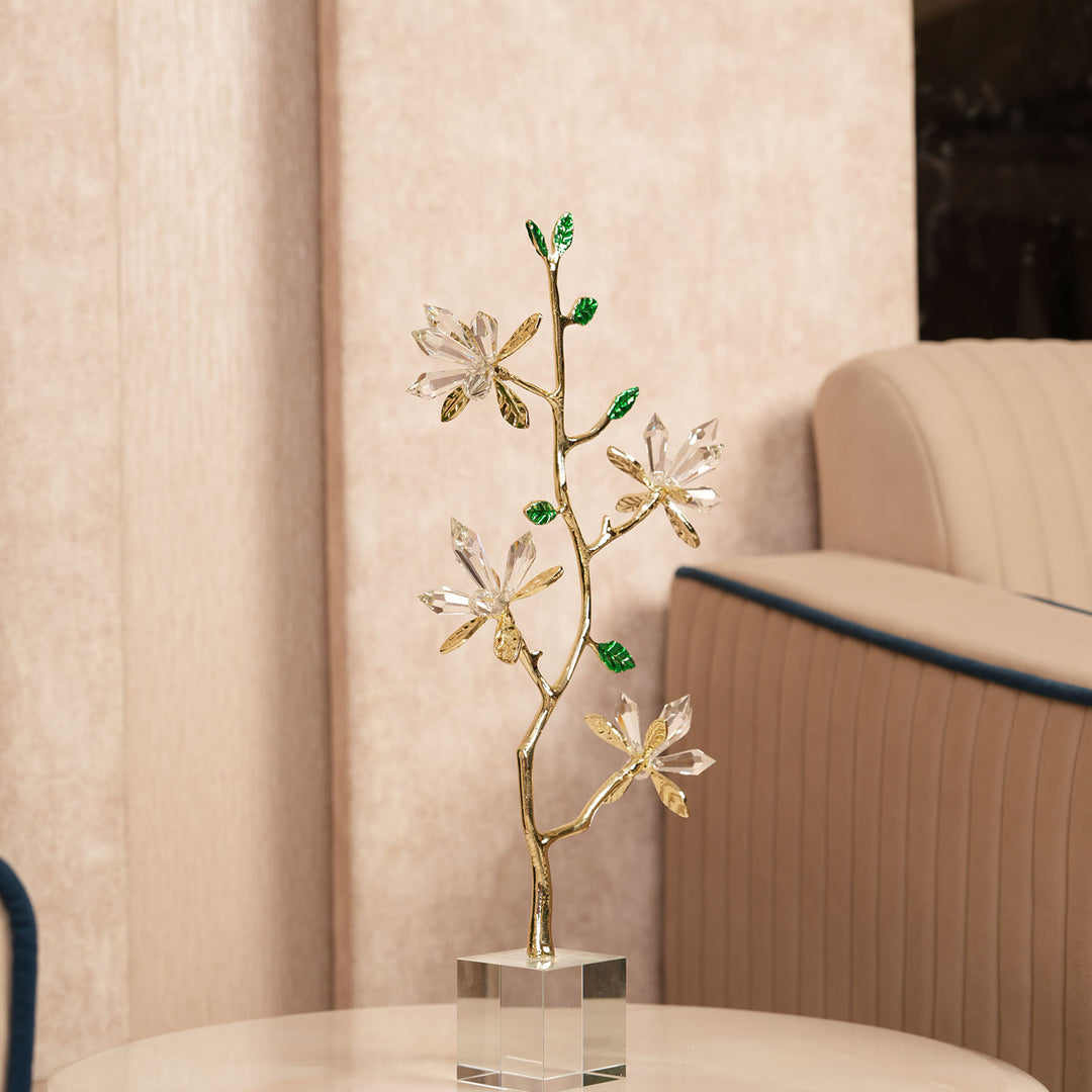 Exquisite Crystal floral Branch Sculpture