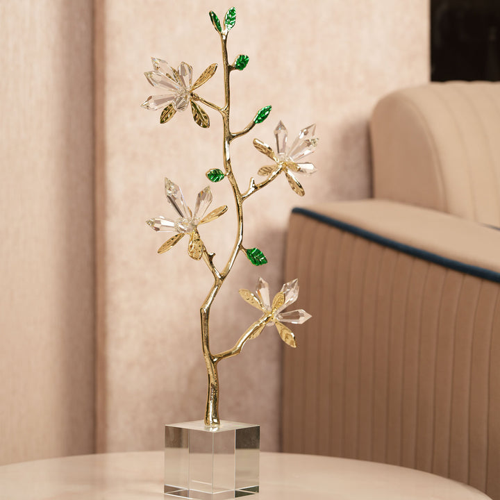 Exquisite Crystal floral Branch Sculpture