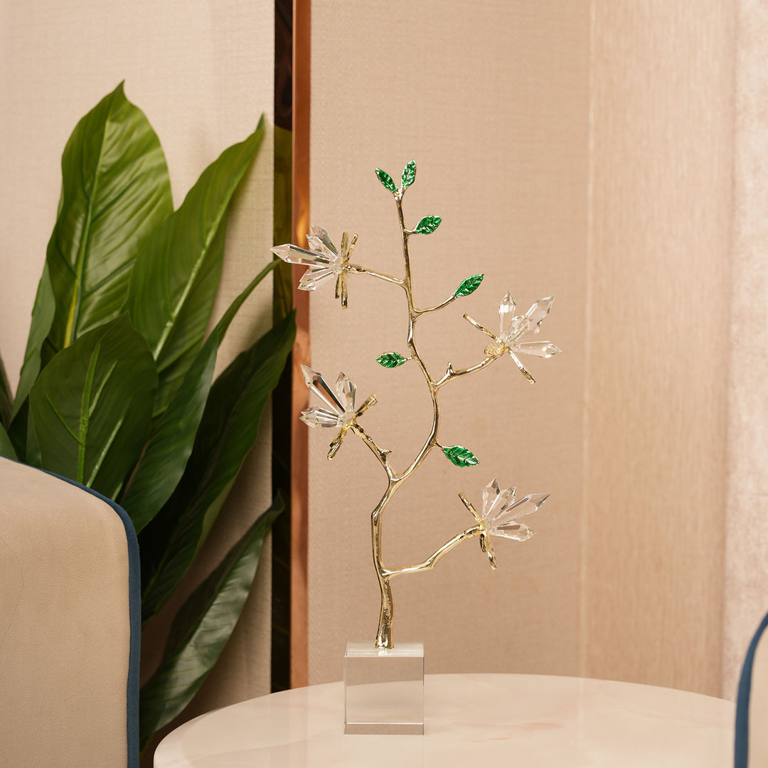 Exquisite Crystal floral Branch Sculpture